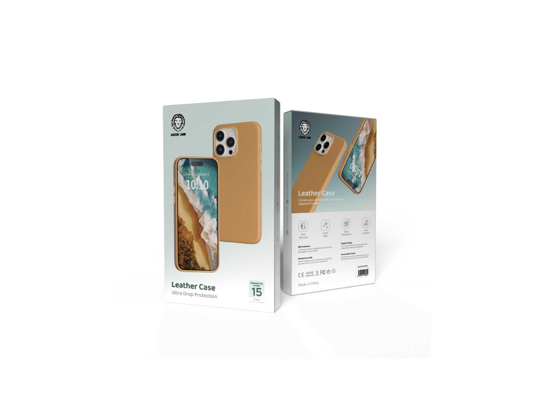 Green Lion iPhone 15 Pro Leather Case in Qatar Green Lion iPhone 15 Pro Leather Case in Qatar